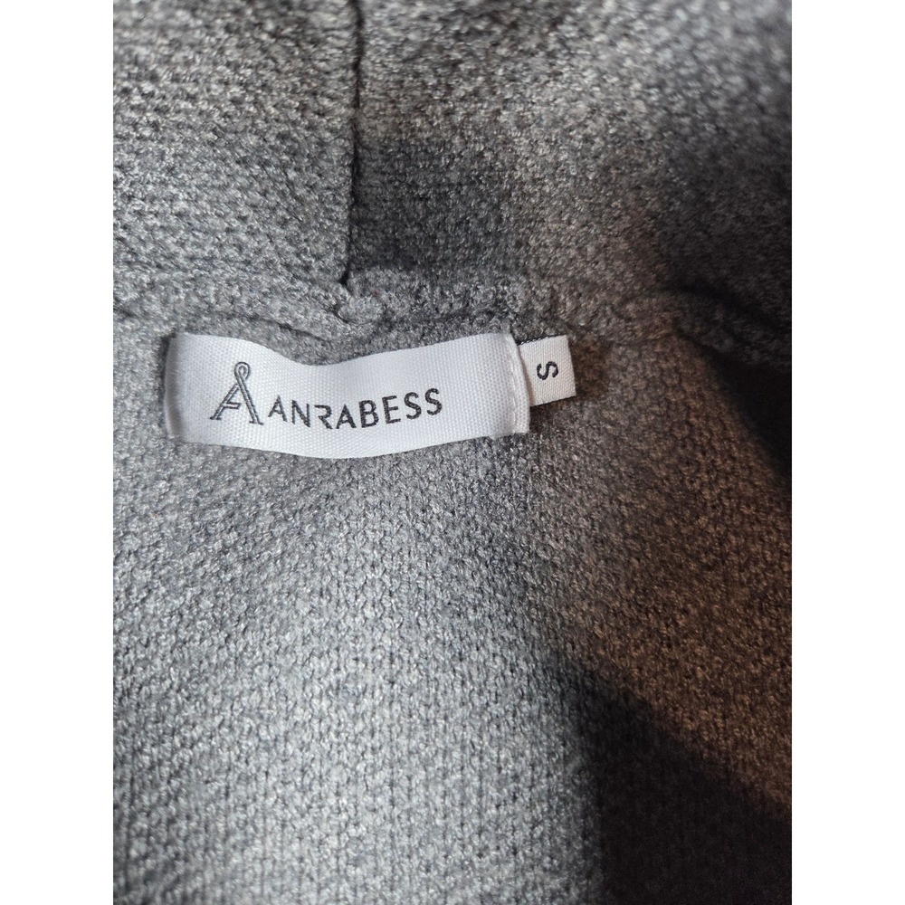 Minimalist Womens Grey Open Front Knit Cardigan Sweater Shawl Cozy Longline Coat - Picture 5 of 8